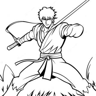 Ichigo Kurosaki In Stryd Inkleurblad 100089-38749