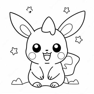 Oulike Pikachu Met Renbees Horings Inkleurblad 100143-38802