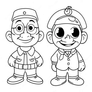 Grappige Obj Karakters Inkleurblad 100347-38959