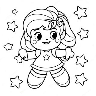 Reenboog Brite Met Kleurvolle Sterre Inkleurblad 100496 39071