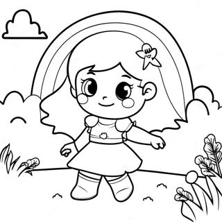 Reenboog Brite In N Magiese Landskap Inkleurblad 100498-39077