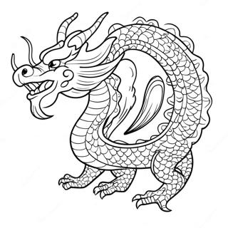 Chinese Draak Inkleurbladsye