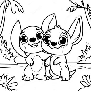 Lilo Stitch Inkleurbladsye