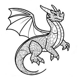 Majestueuse Ender Draak In Die Lug Inkleurblad 100958-39434