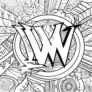 Dapper Wwe Logo Inkleurblad 101060-39516