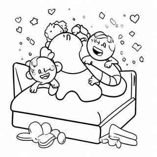 Slaappartytjie Kussinggeveg Inkleurblad 101394-39881