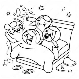 Slaappartytjie Kussinggeveg Inkleurblad 101394-39883