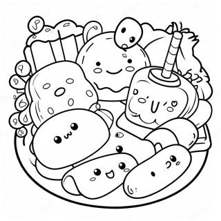 Slaappartytjie Snacks En Bederf Inkleurblad 101395-39885