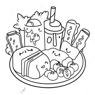 Slaappartytjie Snacks En Bederf Inkleurblad 101395-39886