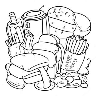 Slaappartytjie Snacks En Bederf Inkleurblad 101395-39888