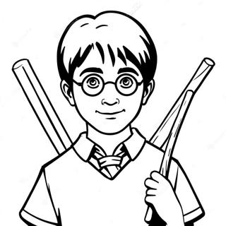 Harry Potter Met Toverstaf Inkleurblad 101704-40118