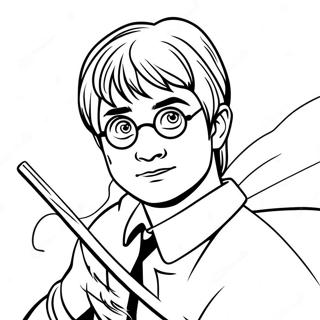 Harry Potter Met Toverstaf Inkleurblad 101704-40119