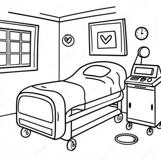 Oulike Hospitaal Kamer Inkleurblad 101806-40197