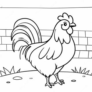 Kleurvolle Volstruis In N Plaas Inkleurblad 101857 40239