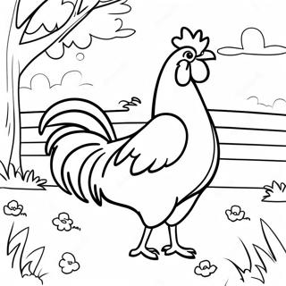 Kleurvolle Volstruis In N Plaas Inkleurblad 101857 40240