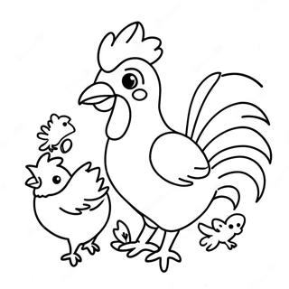 Speelse Volstruis Met Kuikens Inkleurblad 101859 40245