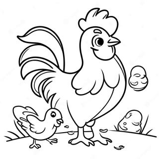 Speelse Volstruis Met Kuikens Inkleurblad 101859 40247