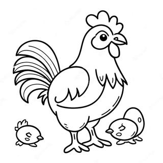 Speelse Volstruis Met Kuikens Inkleurblad 101859 40248