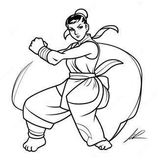 Chun Li In Aksie Inkleurblad 102243-40538