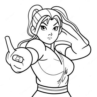 Chun Li In Aksie Inkleurblad 102243-40539