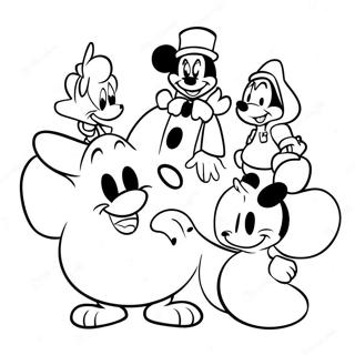 Vrolike Disney Karakters Beterskap Inkleurblad 102398-40659