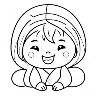 Lieflike Mitsuri Wat Glimlag Inkleurblad 102426-40687