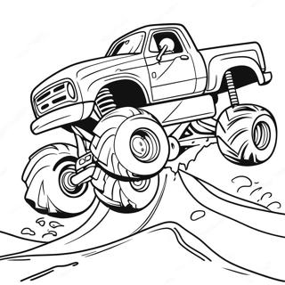 Vreeslike Monstertruck Wat Deur Modder Ras Inkleurblad 10320-866