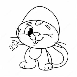 Speelse Smurf Kat Inkleurblad 103326-41379