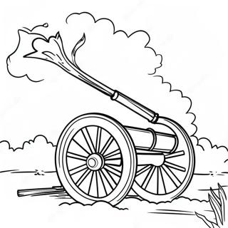 Burgeroorlog Kanon Vuur Inkleurblad 103352-41402