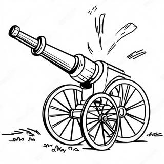 Burgeroorlog Kanon Vuur Inkleurblad 103352-41403