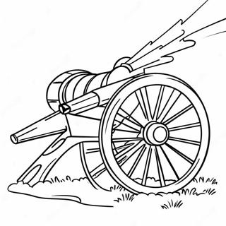 Burgeroorlog Kanon Vuur Inkleurblad 103352-41404