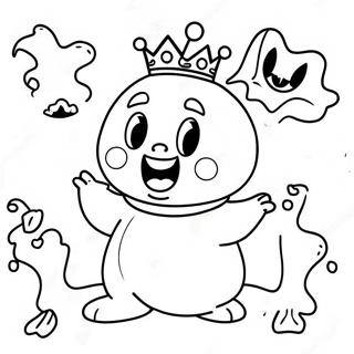 Koning Boo Omring Deur Spoke Inkleurblad 103404 41447