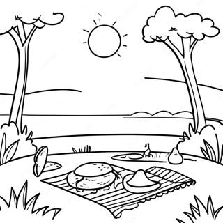 Sonsondergang Piekniek Inkleurblad 103610 41606