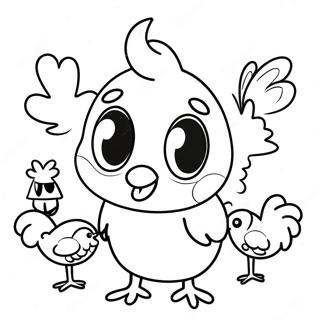 Dappere Klein Kippetjie Met Vriende Inkleurblad 103763-41721