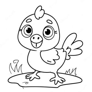 Grappige Klein Kippetjie In Aksie Inkleurblad 103764-41727