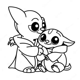 Stitch En Baby Yoda Inkleurblad 103787-41735