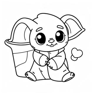 Schattige Stitch En Baby Yoda Inkleurblad 103788-41737