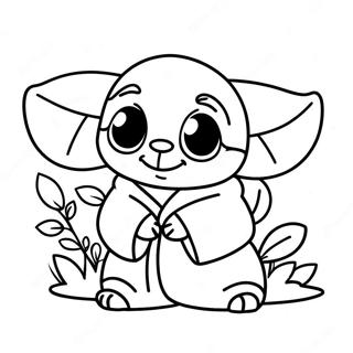 Schattige Stitch En Baby Yoda Inkleurblad 103788-41738