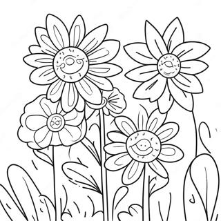 Levendige Sommer Blomme Inkleurblad 103843-41789