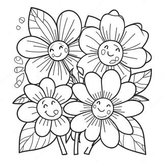 Levendige Sommer Blomme Inkleurblad 103843-41790