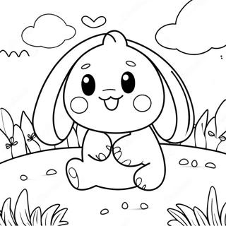 Speelse Cinnamoroll In N Blomveld Inkleurblad 103867-41804