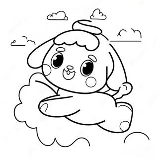 Cinnamoroll Vlieg Met Wolke Inkleurblad 103868 41806