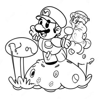 Super Mario Verjaardag Avontuur Inkleurblad 103894 41826