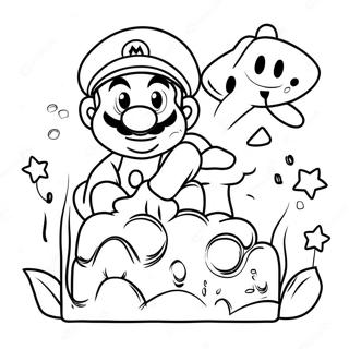 Super Mario Verjaardag Avontuur Inkleurblad 103894 41827