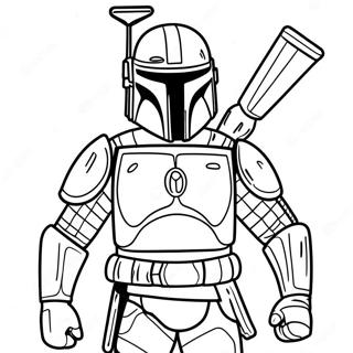 Boba Fett In Slagpantser Inkleurblad 103996-41897