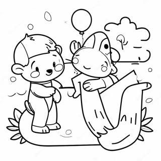 Speelse Vriende Kuns Laboratorium Banner Inkleurblad 104819-42550