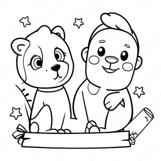 Speelse Vriende Kuns Laboratorium Banner Inkleurblad 104819-42551