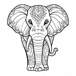 Elegante Afrikaanse Olifant Inkleurblad 104998 42682