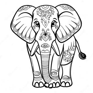 Elegante Afrikaanse Olifant Inkleurblad 104998 42684