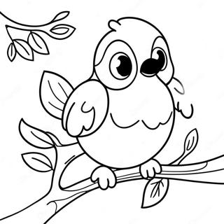 Oulike Robin Wat Op N Tak Sit Inkleurblad 105381 42991